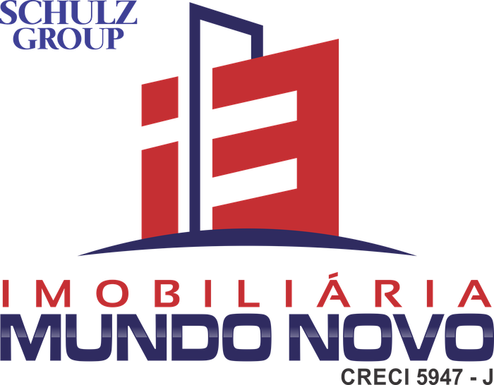 Logo da Imobiliária Mundo Novo, CRECI 5947-J, parte do Grupo Schulz